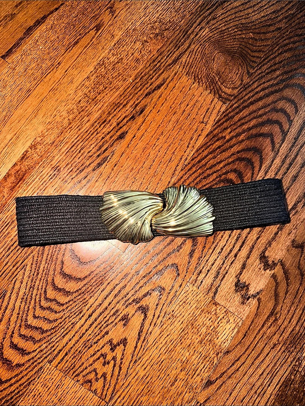 H&M Black & Gold Statement Belt